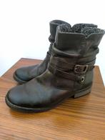 Echt leer boots, Zwart, Lage of Enkellaarzen, Ophalen of Verzenden, Zo goed als nieuw