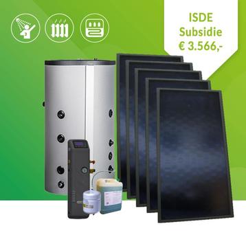 Zonneboiler compleet systeem 800/200 liter-5 collectoren beschikbaar voor biedingen