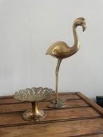 Vintage messing flamingo, Antiek en Kunst, Antiek | Koper en Brons, Ophalen of Verzenden