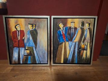 Twee Schilderijen van B. Willemsen beschikbaar voor biedingen