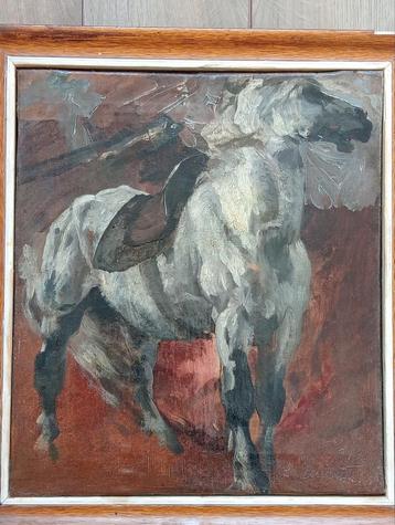 Hengst - olie op doek -Cécile Douard 1892 beschikbaar voor biedingen