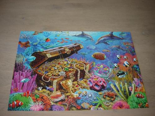 Puzzel Jumbo ONDERWATERSCHAT 1000 st., Hobby en Vrije tijd, Denksport en Puzzels, Zo goed als nieuw, Legpuzzel, 500 t/m 1500 stukjes