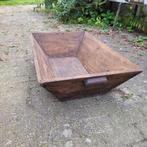 Brocante oude houten trog, voerbak, bak, voerderbak, Ophalen