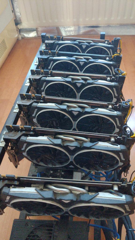 Mining rig met 6 MSI GTX 1070 Gaming X, Computers en Software, Overige Computers en Software, Gebruikt, Ophalen