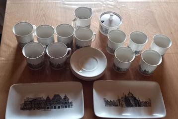 servies met Amsterdamse grachtenpanden van villeroy & Boch beschikbaar voor biedingen