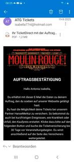 Moulin rouge musical tickets Keulen, Twee personen