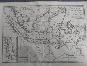 Antieke landkaart Indonesië (met inzet Molukken), ca.1780