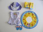 Baby Born - badpak + petje + zwemband + bandjes + slippers, Ophalen of Verzenden, Gebruikt, Overige typen