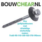 Golfplaatbouten met 3 delige ringen rvsA2