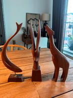 Houten vintage beeldjes, Verzamelen, Beelden en Beeldjes, Ophalen of Verzenden, Gebruikt, Dier