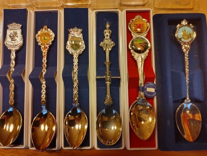 Souvenirlepeltjes, souvenir theelepeltjes, 6 stuks, Verzamelen, Porselein, Kristal en Bestek, Nieuw, Overige typen, Porselein