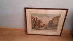 Gravure Vismarkt den Haag - Samuël Lankhout 1826-1894, Gebruikt, Oorspronkelijke maker, Ophalen of Verzenden, Schilderij