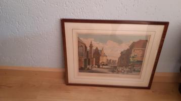 Gravure Vismarkt den Haag - Samuël Lankhout 1826-1894 beschikbaar voor biedingen