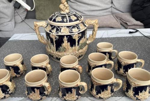 Authentieke Duitse bier-/glühweinset – 12-delig – Westerwald, Antiek en Kunst, Antiek | Servies los, Ophalen
