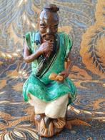 Oud Oosters beeldje van geglazuurd aardewerk 15 cm., Ophalen of Verzenden