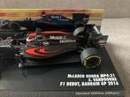 ✅ Stoffel Vandoorne 1:43 Bahrein GP 2016 F1 Debut Mclaren, Verzamelen, Automerken, Motoren en Formule 1, Ophalen of Verzenden