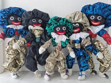 5 vrolijke zwarte Piet poppen partij beschikbaar voor biedingen