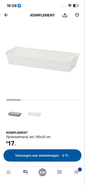 Ikea komplement draadmand fijn voor Pax kast