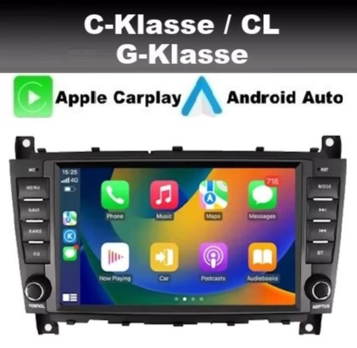 Mercedes CKlasse W203 radio navigatie android 13 dab carplay, Auto diversen, Autoradio's, Nieuw, Ophalen of Verzenden