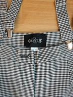 Retro collectif Zwart wit geblokte broek met bretels xl, Ophalen of Verzenden, Zo goed als nieuw, Maat 46/48 (XL) of groter, Zwart