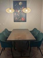 Dutchbone Class Eettafel met 6 Stoelen, Ophalen, Gebruikt, 100 tot 150 cm, Eikenhout