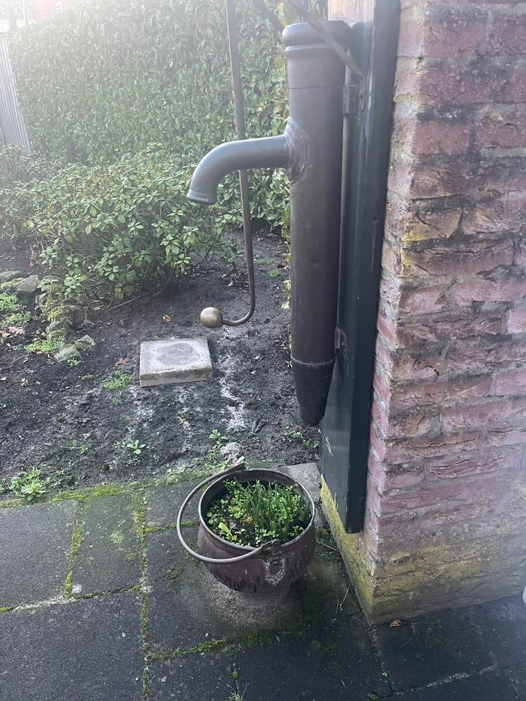 Koperen waterpomp met koperen ketel, Tuin en Terras, Ophalen of Verzenden, Gebruikt, Overige materialen, Overige typen