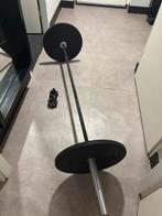 Olympische barbell met 2x 5kg en bearings, Sport en Fitness, Ophalen of Verzenden, Zo goed als nieuw