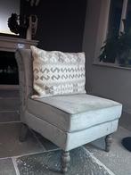 Landelijke Fauteuil licht grijs, Ophalen, 75 tot 100 cm, 75 tot 100 cm, Stof