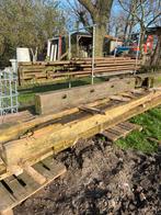 Eiken houten balken uit boerderij, Doe-het-zelf en Verbouw, Hout en Planken, Gebruikt, Ophalen of Verzenden, Balk, 50 mm of meer
