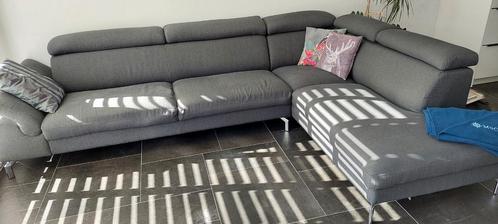 Hoekbank 2.20 bij 3 meter met eiland en opbergpoef, Huis en Inrichting, Banken | Complete zithoeken, Gebruikt, Stof, Ophalen of Verzenden