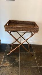 Butlertray rotan, Huis en Inrichting, Overige materialen, 50 tot 100 cm, Ophalen of Verzenden, Zo goed als nieuw