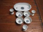 Setje van ovenschalen en eierdopjes, porselaine de Paris, Ophalen of Verzenden