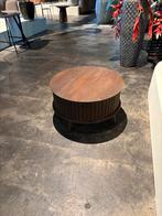 OUTLET - mangohout bijzettafel  - OP=OP!, Ophalen, 50 tot 100 cm, Rond, 50 tot 100 cm