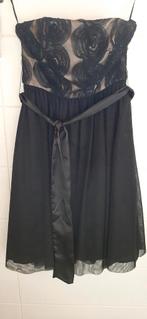 Zwarte Gala / cocktail jurk met spaghetti bandjes - maat 32, Kleding | Dames, Gelegenheidskleding, Nieuw, Maat 34 (XS) of kleiner