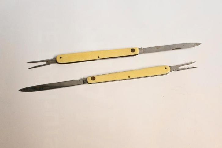 Bonsa Solingen Germany set 2x zakmes melon knife type, Verzamelen, Militaria | Algemeen, Overige soorten, Mes of Dolk, Duitsland