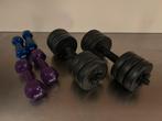 Halterset 2x6kg & Dumbells 2kg/3kg, Sport en Fitness, Fitnessmaterialen, Ophalen, Gebruikt, Armen, Halterset