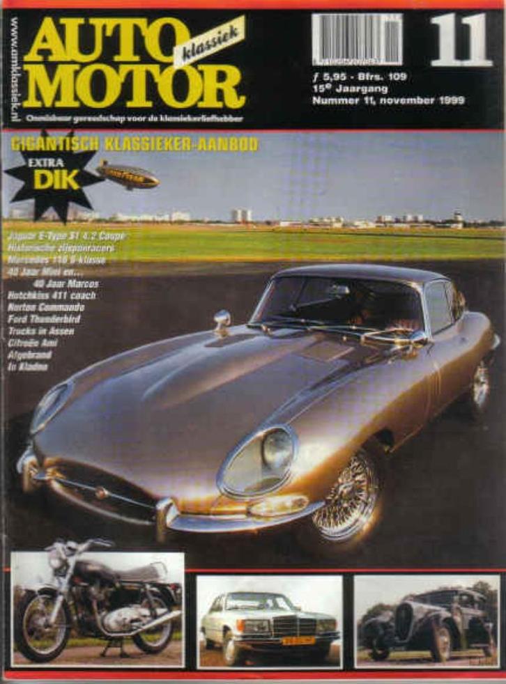 AMK 11 1999 : Mercedes Benz 450SE - Jaguar E Type - Citroen, Boeken, Auto's | Folders en Tijdschriften, Gelezen, Algemeen, Ophalen of Verzenden