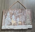 Mooi kerst schilderijtje met verlichting glitters, Ophalen of Verzenden, Gebruikt