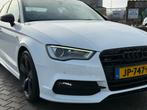 Audi A3 S3 look 3X S-line 1.4TFSI Sedan S-tr Aut l Pano l, Auto's, 4 cilinders, 150 pk, Leder en Stof, Wit