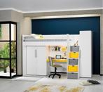 Neo hoogslaper met bureau en twee kledingkasten in wit met g, Huis en Inrichting, Niet ingevuld, Hoogslaper, Niet ingevuld, Nieuw