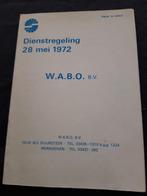 WABO autobusdiensten - dienstregeling 28 mei 1972, Ophalen of Verzenden, Zo goed als nieuw, Bus of Metro, Boek of Tijdschrift