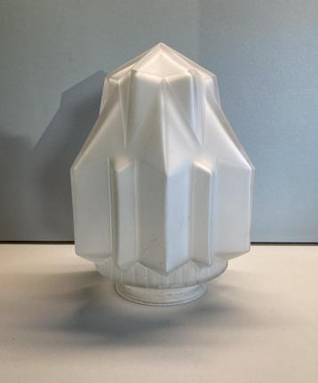 skyscraper art deco lampenkap van glas gesatineerd lamp beschikbaar voor biedingen