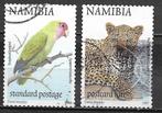 Namibie 1997 Def serie zelfklevende zegels Lovebird Luipaard, Overige landen, Verzenden, Gestempeld