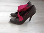 Hakken, pumps, zwart met roze, maat 38, Zara, Kleding | Dames, Pumps, Ophalen of Verzenden, Zo goed als nieuw, Zara