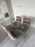 Argo Eettafel Glas/Staal 200 x 100 cm, Ophalen, Gebruikt, 100 tot 150 cm, Glas