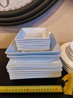 Witte Vierkante Borden Set - HEMA Porselein, Huis en Inrichting, Ophalen of Verzenden, Zo goed als nieuw, Bord(en), Effen