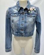 LIU JO blauw roze bloemen jeans jasje  Maat L, Kleding | Dames, Jassen | Zomer, Blauw, Ophalen of Verzenden, Liu Jo, Zo goed als nieuw