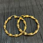 14k gouden wokkels oorbellen versace model, Ophalen of Verzenden, Nieuw, Goud