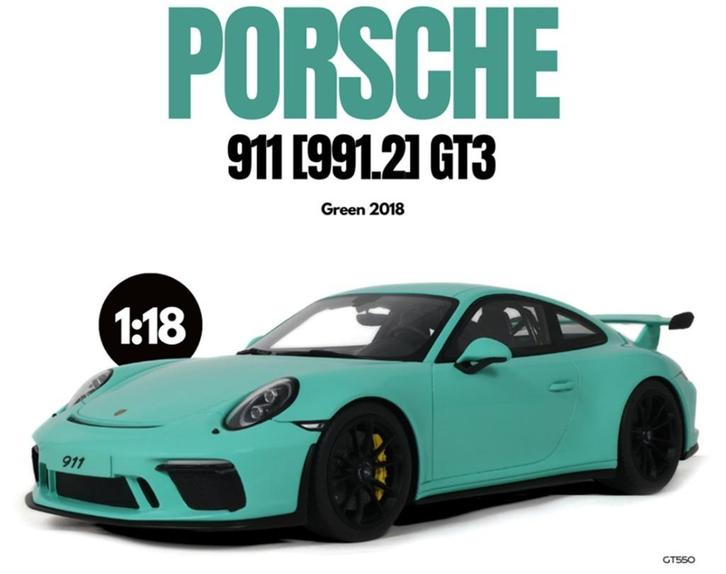 Porsche 991 GT3 GT Spirit 1/18, Hobby en Vrije tijd, Modelauto's | 1:18, Nieuw, Auto, Overige merken, Ophalen of Verzenden