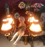 Antiek brocante kroonluchter Jordaanse hanglamp engel beeld